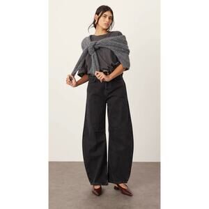 ASOS Barrel Leg Denim / Black